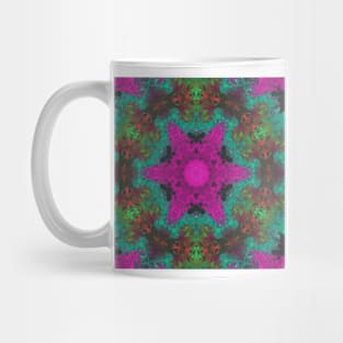 Psychedelic Hippie Purple Cyan and Green Mug